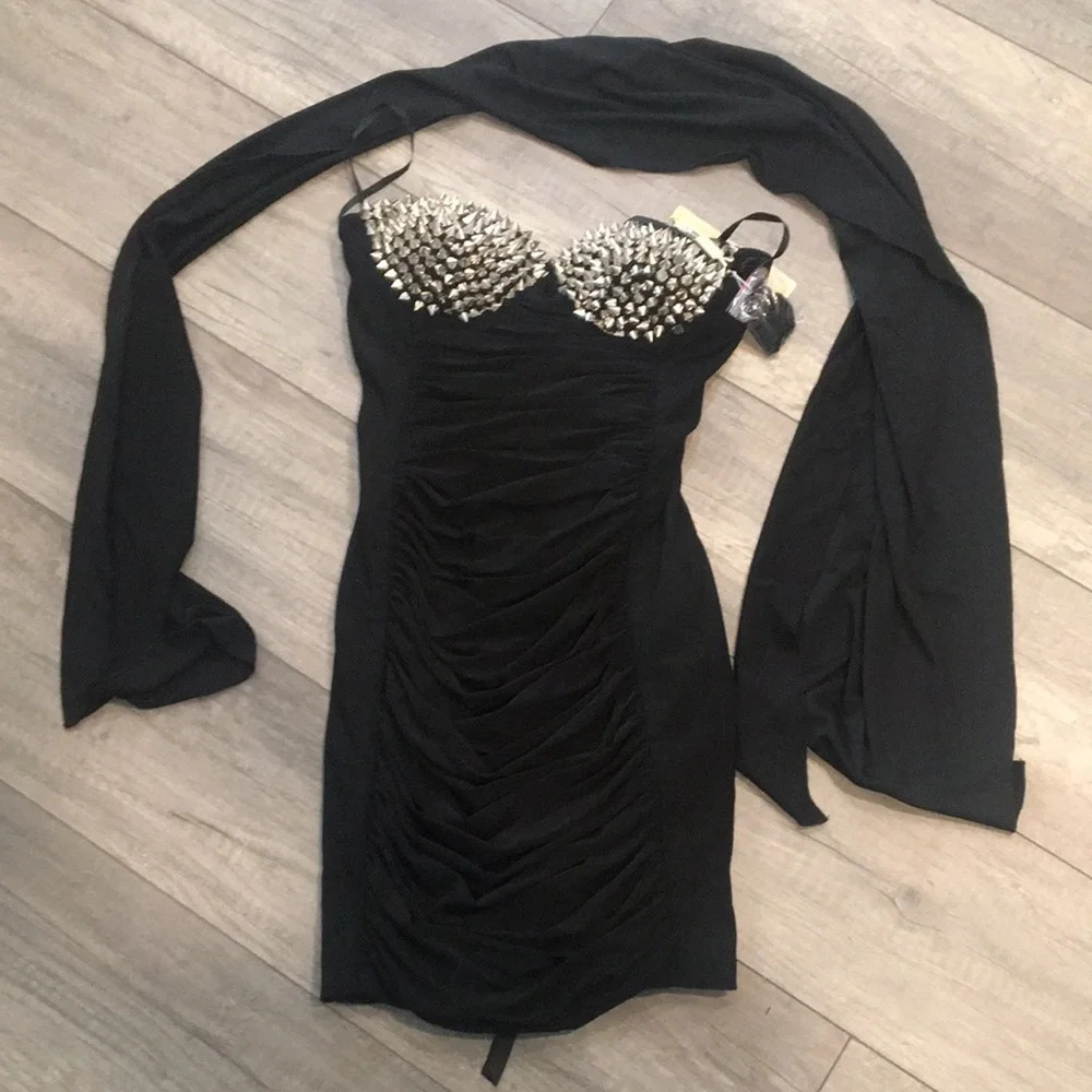 ‼️Eureka Fashion Studed‎ Bodycon Mini Dress XS